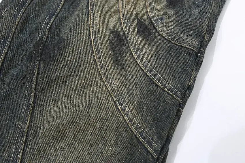 Designer × Japanese Brand Faded Y2K Dirty Grunge Hip Hop Baggy Jeans Size US 33 - 6 Thumbnail