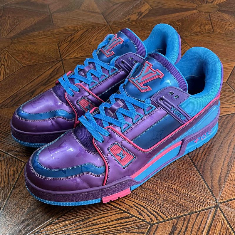 Louis Vuitton Louis Vuitton Trainer Fashion Sneakers in Blue Purple 0079 Size US 9 / IT 39 - 1 Thumbnail