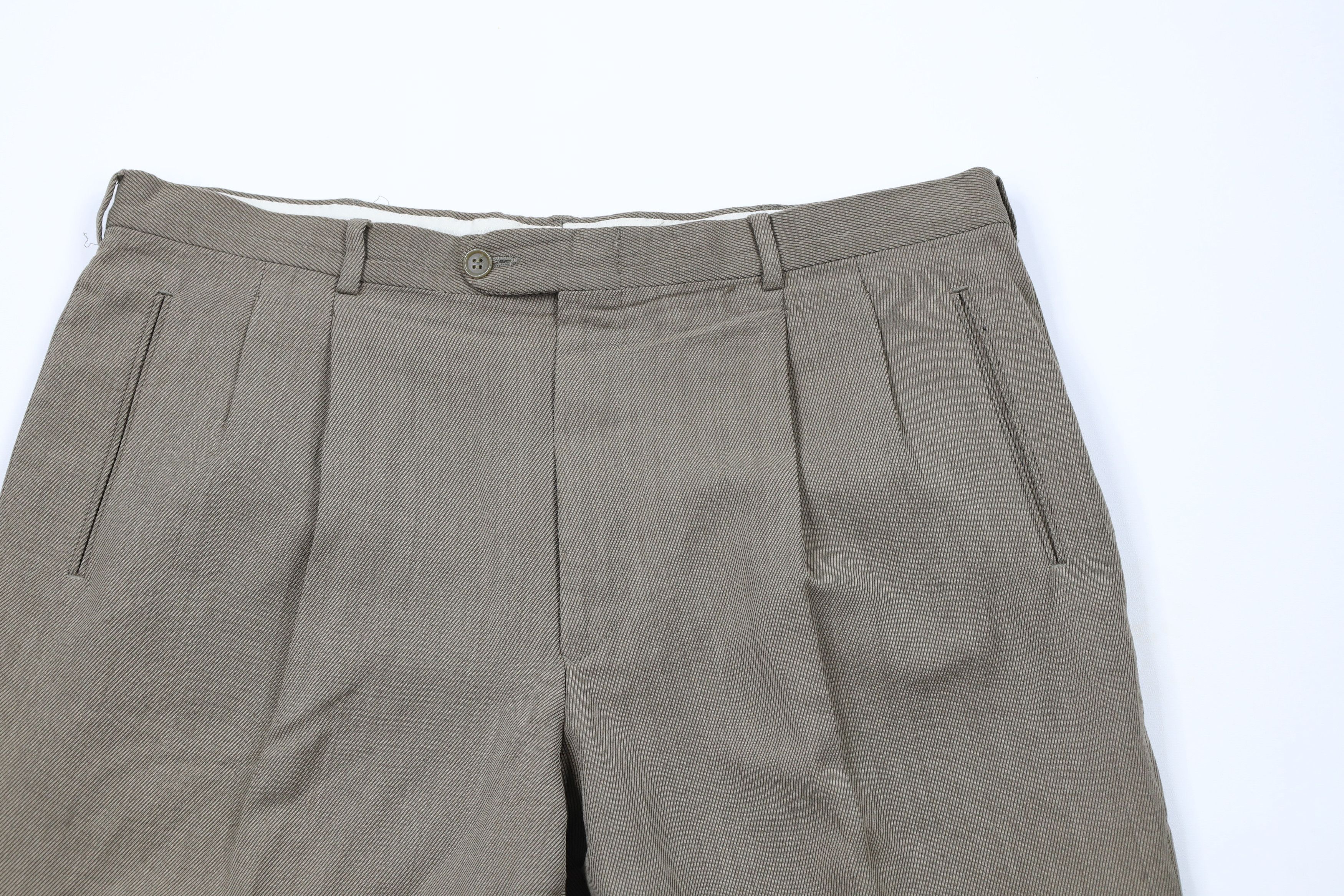 Vintage Vintage 90s Streetwear Whipcord Wool Blend Wide Leg Pants Size US 38 / EU 54 - 2 Thumbnail
