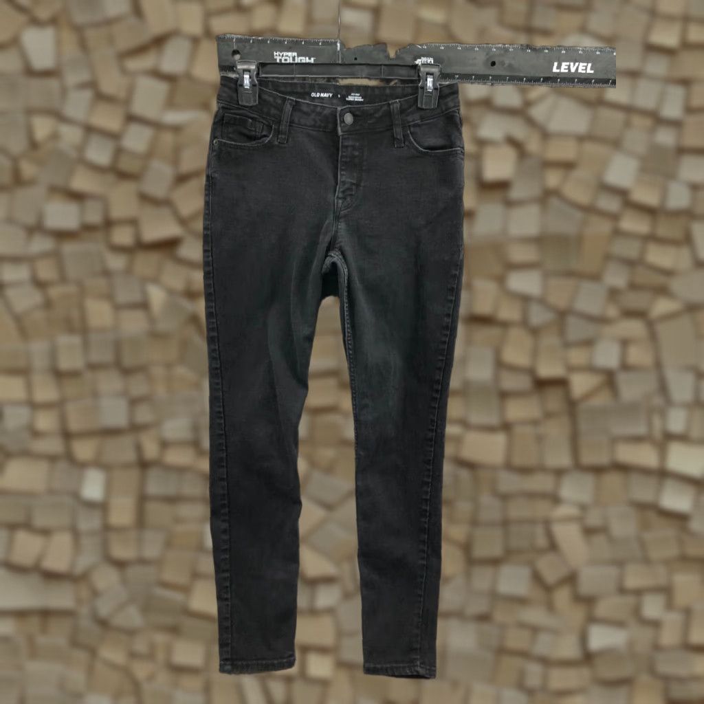 Old Navy Old Navy Jeans Medium Rise Skinny Womens Size 6 Black Dark Wash Denim 5-Pocket) Size 28" / US 6 / IT 42 - 1 Thumbnail