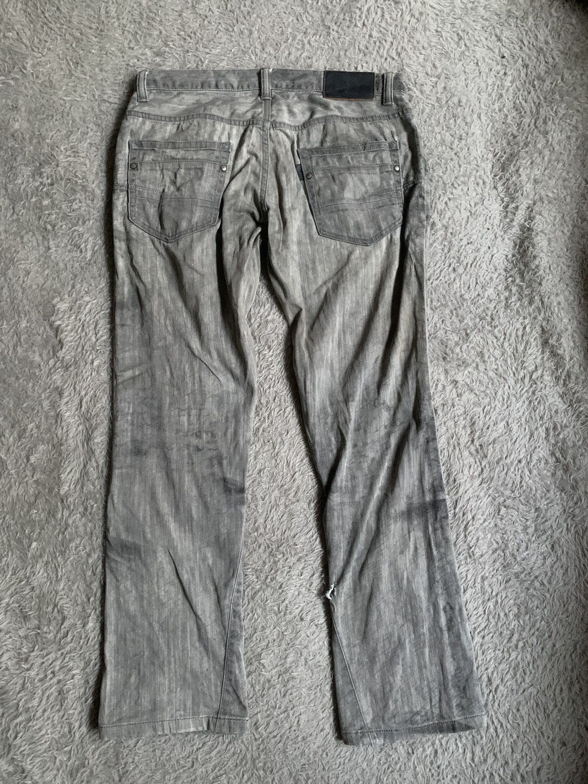 Japanese Brand Vintage Tornado Mart Cut Spiral Mud Wash Jeans pant Size US 34 / EU 50 - 15 Thumbnail