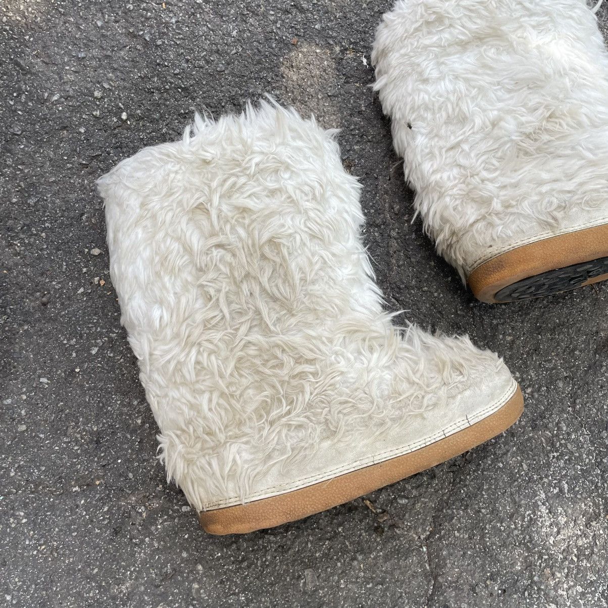 Vintage FUR YETI MOHAIR WINTER SNOW MOON Y2K UNT BOOTS SHOES LIKE DI Size US 6.5 / EU 39-40 - 3 Thumbnail