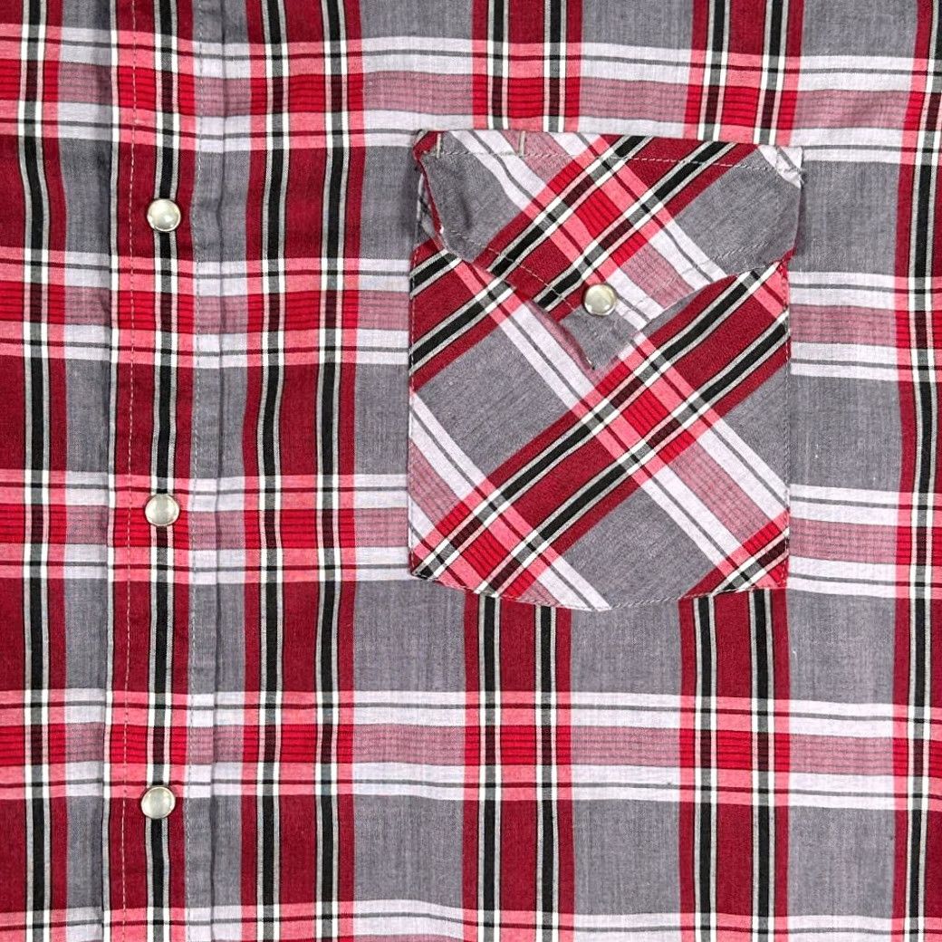 Vintage VINTAGE Ely Cattleman Western Shirt Adult EXTRA LARGE Red Plaid Pearl Snap 90s Men Shirt Size US XL / EU 56 / 4 - 5 Thumbnail