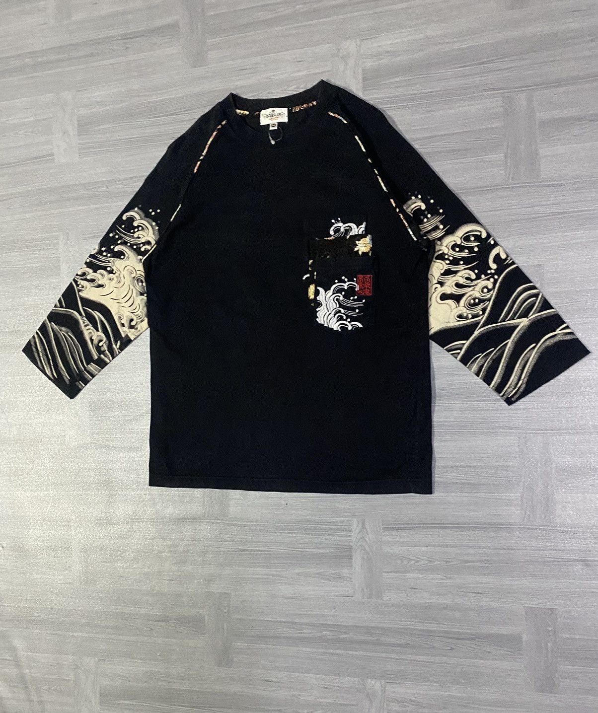 Japanese Brand Karakuridama Koi Embroidered Long Sleeve Size US M / EU 48-50 / 2 - 9 Thumbnail