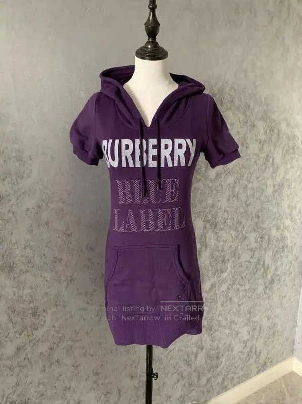 Burberry Burberry Blue Label Purple Cotton Dress. Size M / US 6-8 / IT 42-44 - 4 Thumbnail