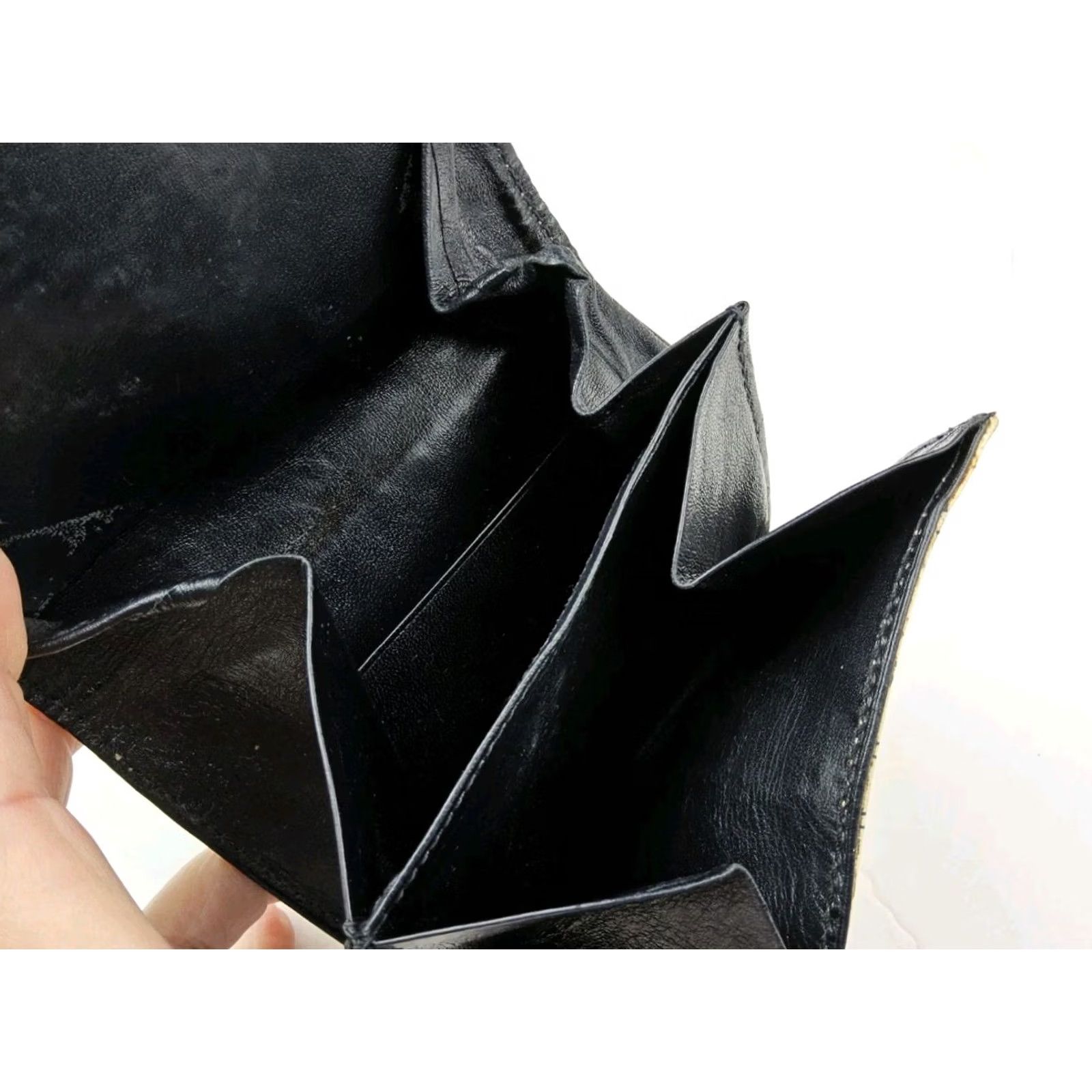 MCM MCM Logo Visetos Leather Folding Snap Wallet Women's Size ONE SIZE - 7 Thumbnail