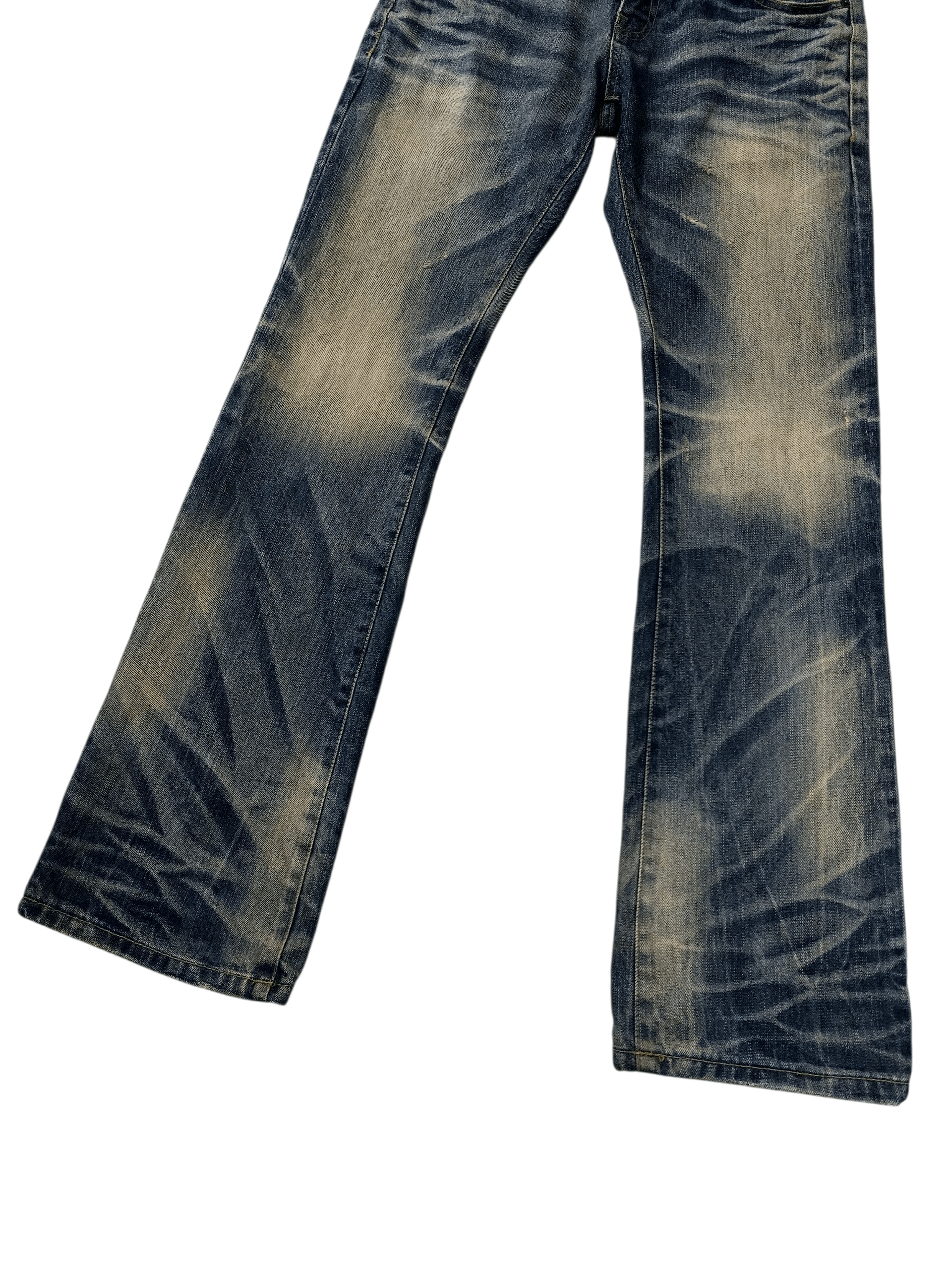 Vintage 90's DPSR Flare Mudwash Clawsmark Denim Size US 31 - 8 Thumbnail