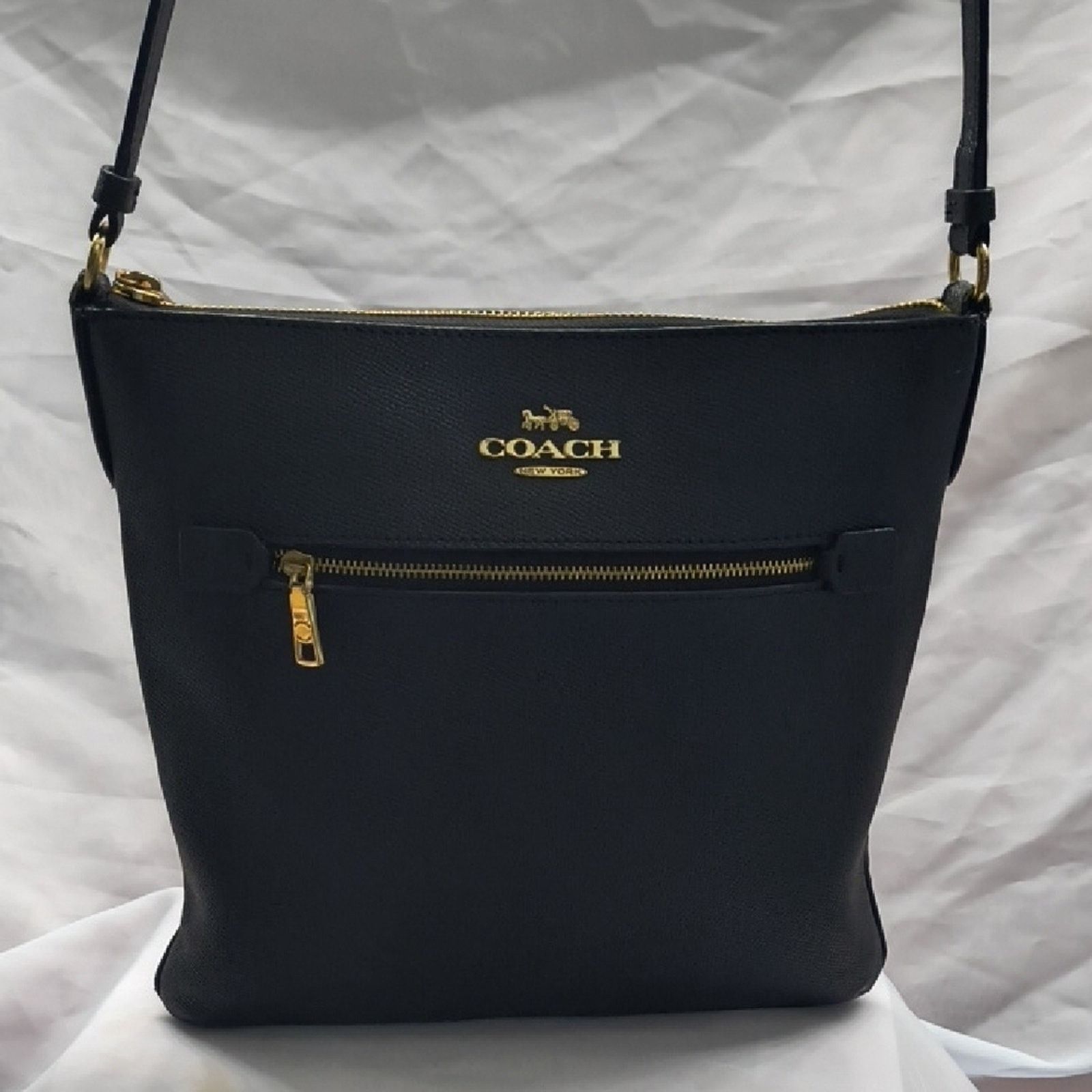 Coach Coach Black Leather Rowan File Bag Crossbody Size ONE SIZE - 1 Thumbnail