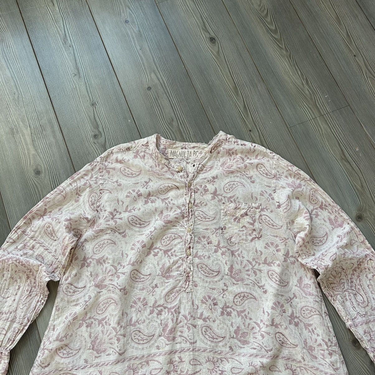 Magnolia Pearl Magnolia Pearl Idgy Blockprint Paisley Shirt/Blouse Size ONE SIZE - 11 Thumbnail