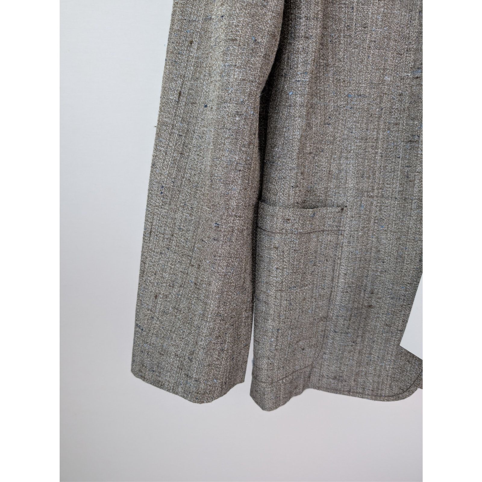 Bottega Veneta o1rshd1 Knotted Melange Viscose-Silk Jacket in Brown / White Size US M / EU 48-50 / 2 - 6 Thumbnail