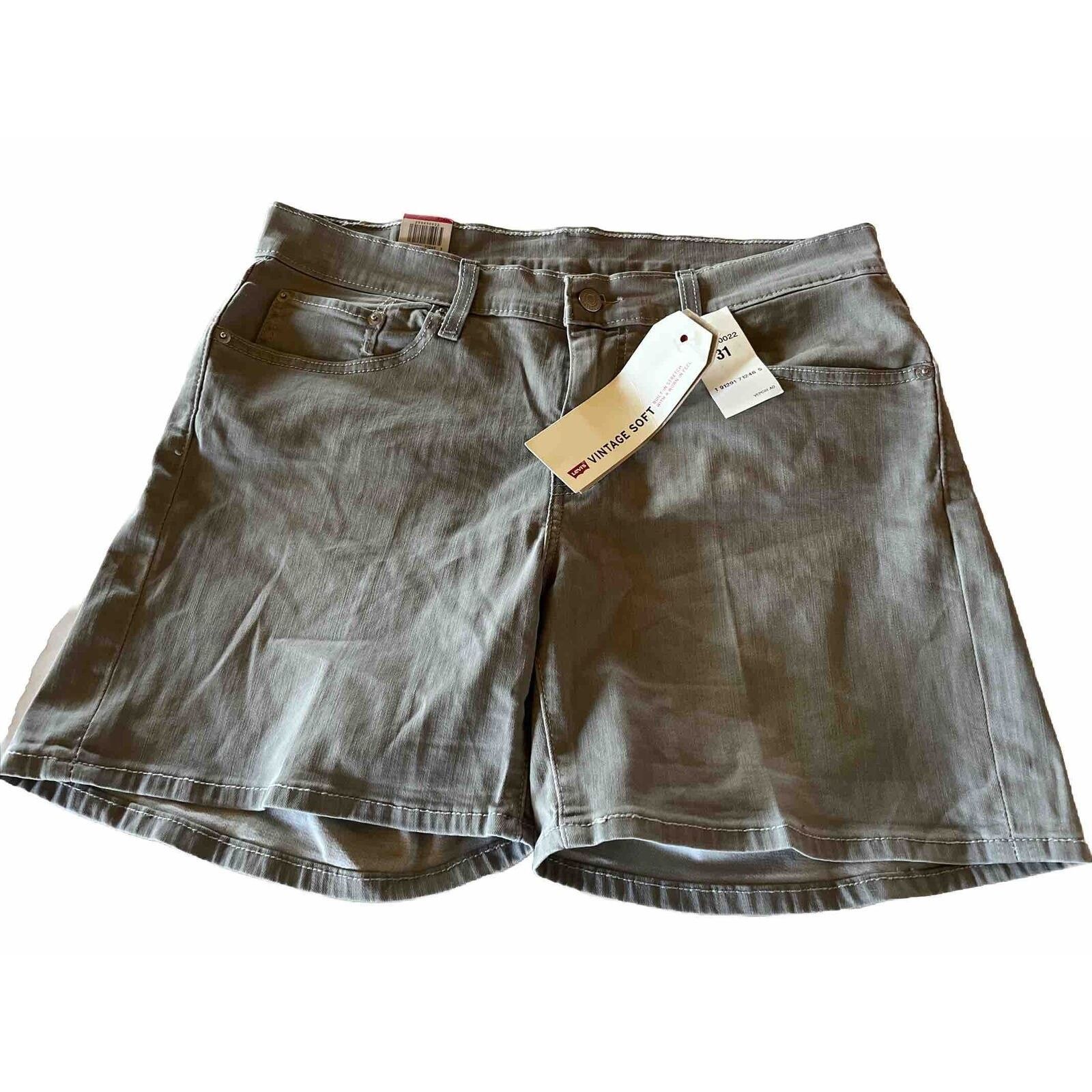 Levi's Levi's Jean Shorts Mens 31 Gray Mid Length Denim Chino NWT Size US 31 - 1 Thumbnail