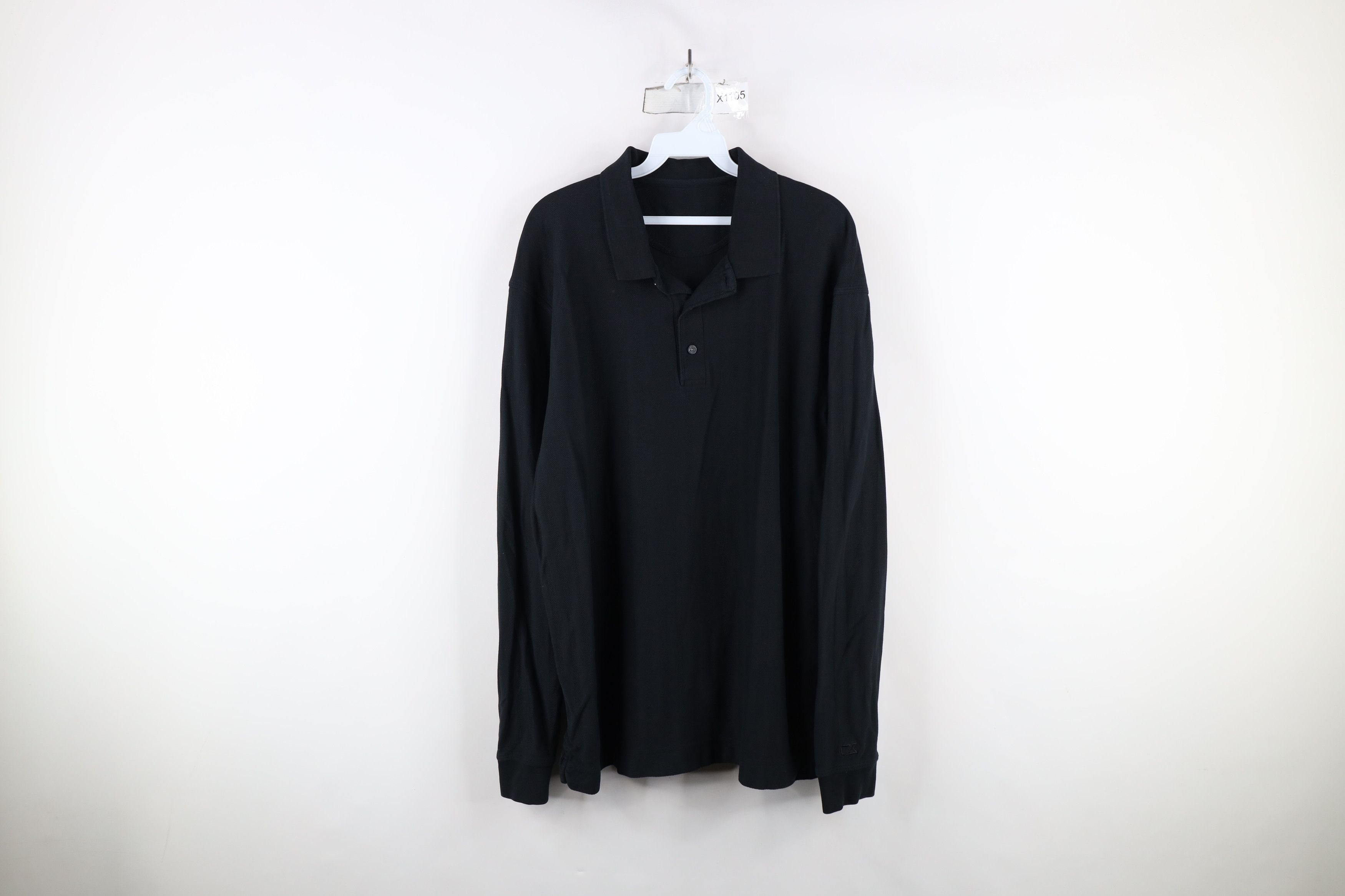 Vintage Vintage 90s Streetwear Herringbone Long Sleeve Polo Shirt Size US L / EU 52-54 / 3 - 1 Thumbnail