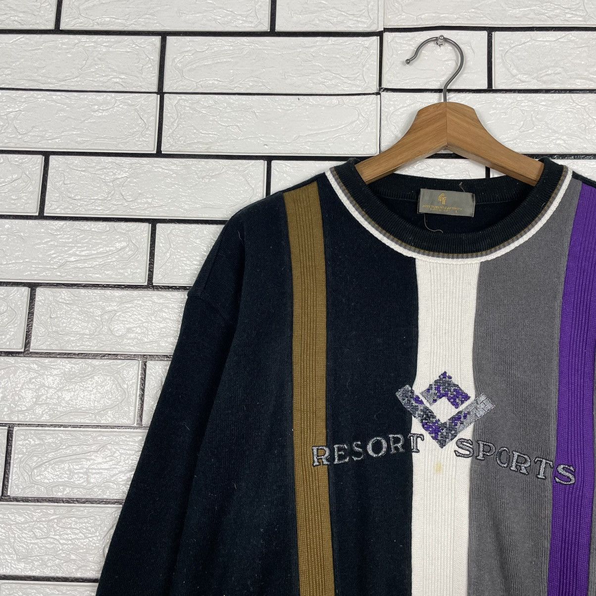 Japanese Brand Resort Sports Stripe Sweatshirt Size US M / EU 48-50 / 2 - 6 Thumbnail
