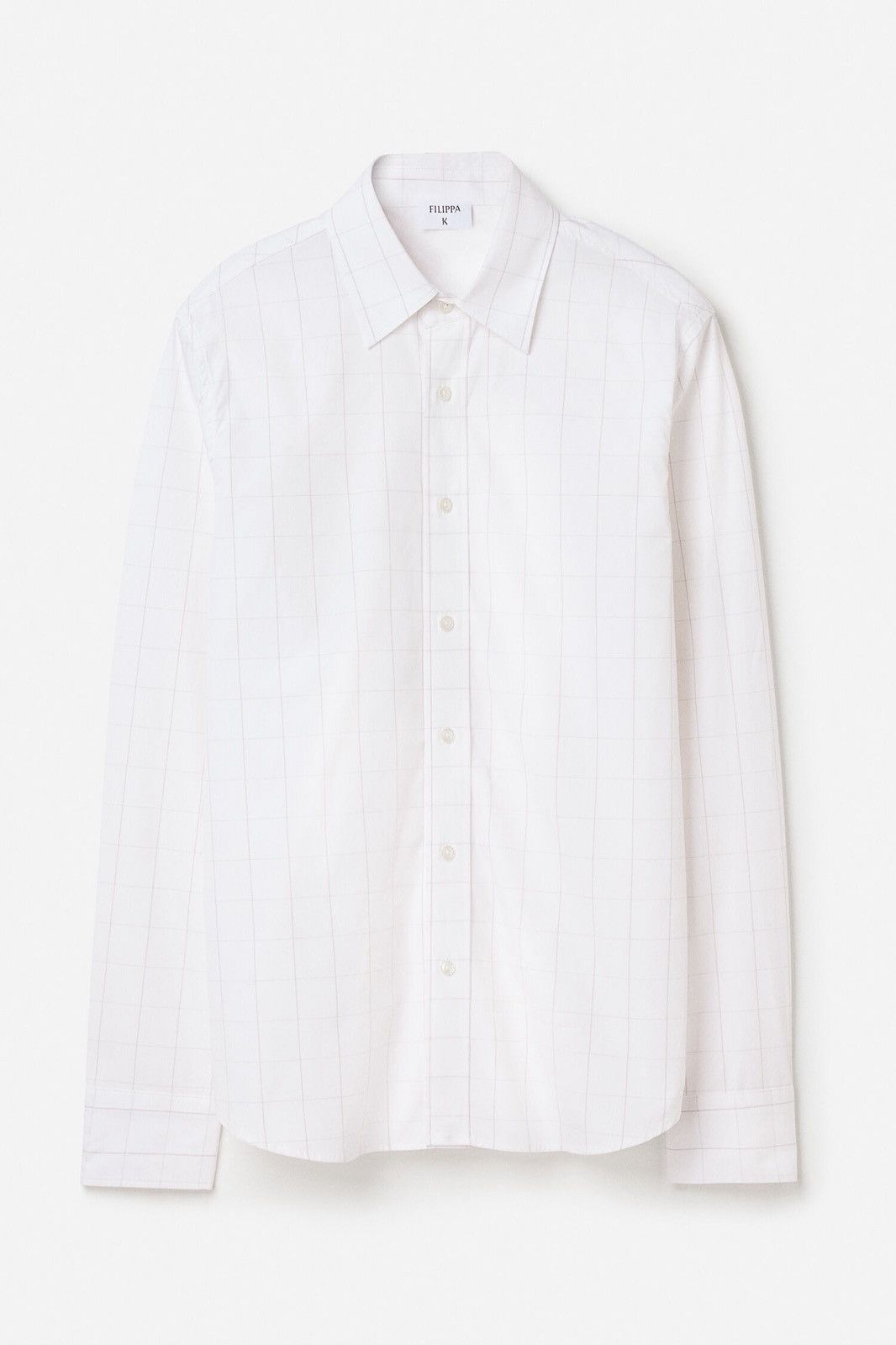 Filippa K Filippa K White Classic Tailored Shirt Check Windowpane Size US M / EU 48-50 / 2 - 5 Thumbnail