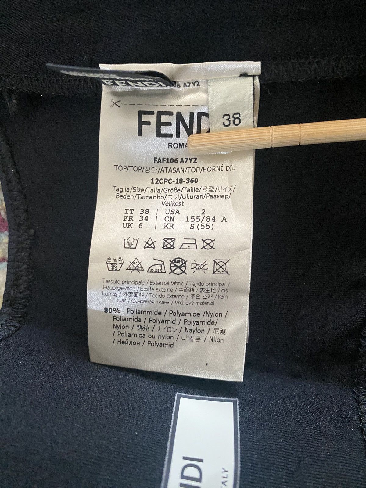 Fendi Fendi Lycra Top Size 38 Made in Italy Size XS / US 0-2 / IT 36-38 - 7 Thumbnail