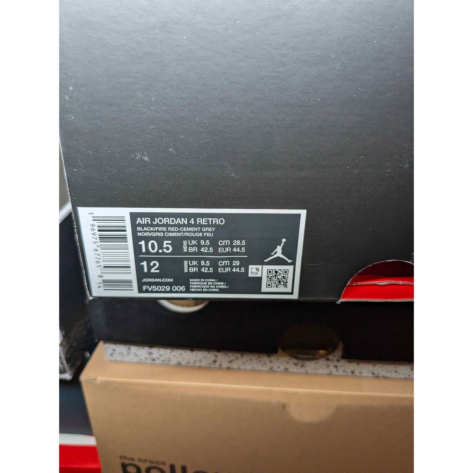 Jordan Brand Air Jordan 4 Retro Bred Reimagined Size 10.5 w/ OG Box 2024 Size US 10.5 / EU 43-44 - 9 Thumbnail