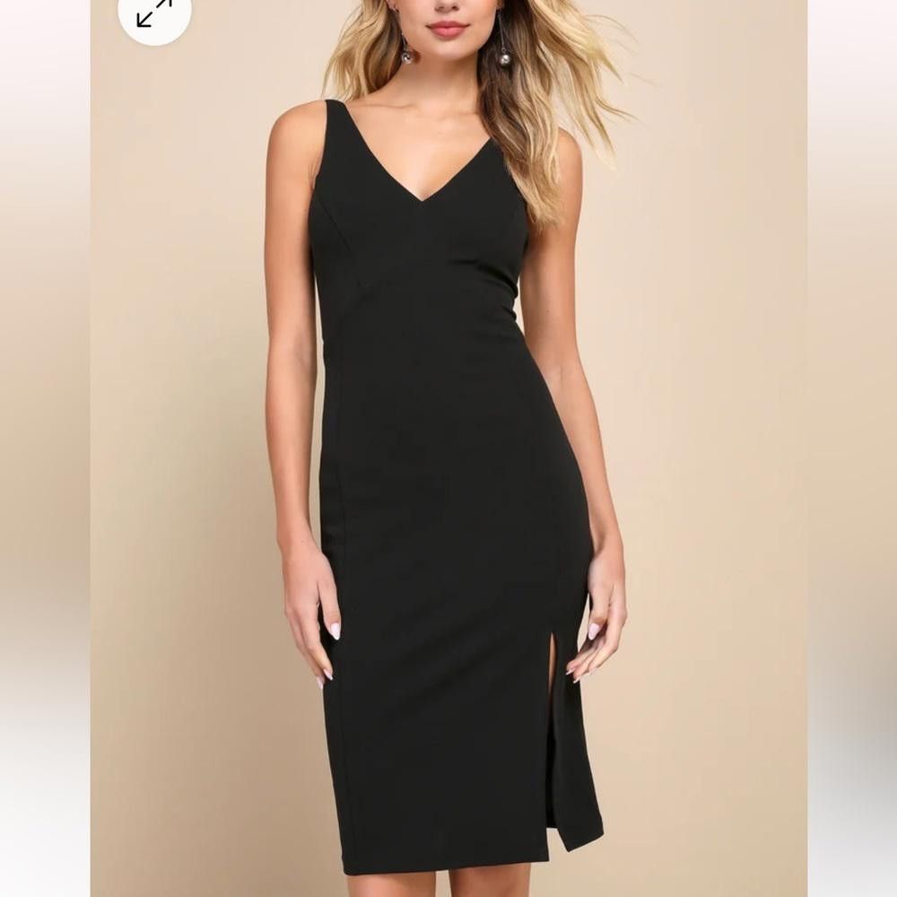 Lulus Lulus l NWT Iconic Moment Black Bodycon Midi Dress XS Size XS / US 0-2 / IT 36-38 - 9 Thumbnail
