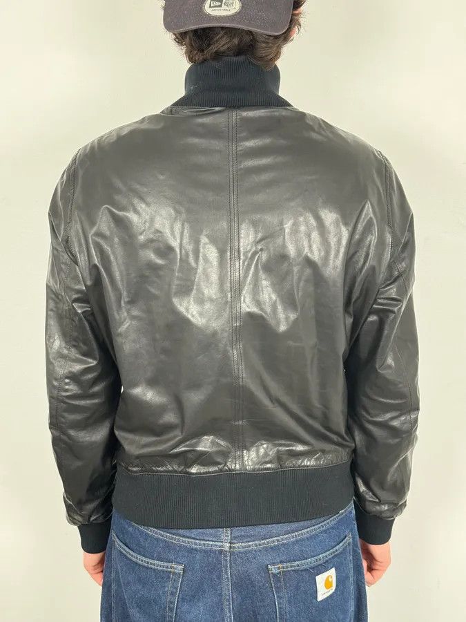 Gucci 2000s Gucci Black Leather Light Bomber Jacket Size US M / EU 48-50 / 2 - 3 Thumbnail