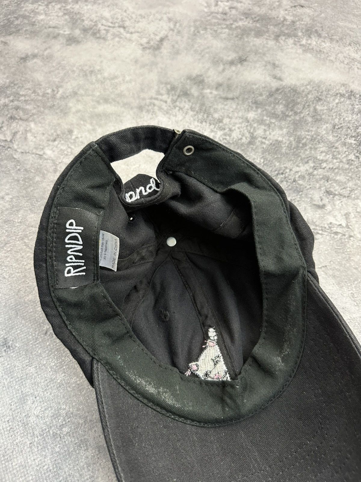 RIPNDIP Rip N Dip Cap Embroidered Centre Logo Cat Black Baseball Hat Size ONE SIZE - 13 Thumbnail