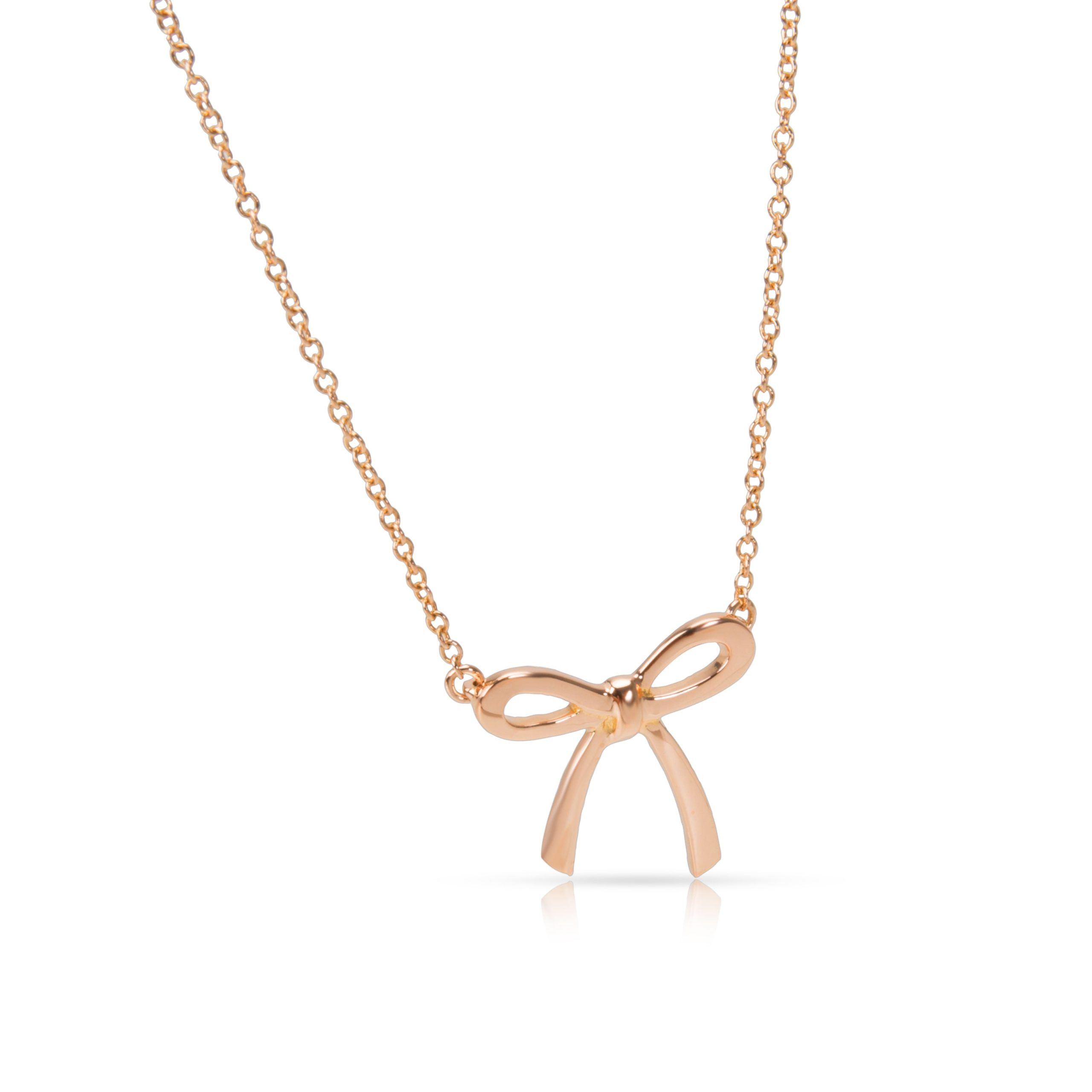 Tiffany & Co. Bow Pendant Necklace in 18K Rose Gold