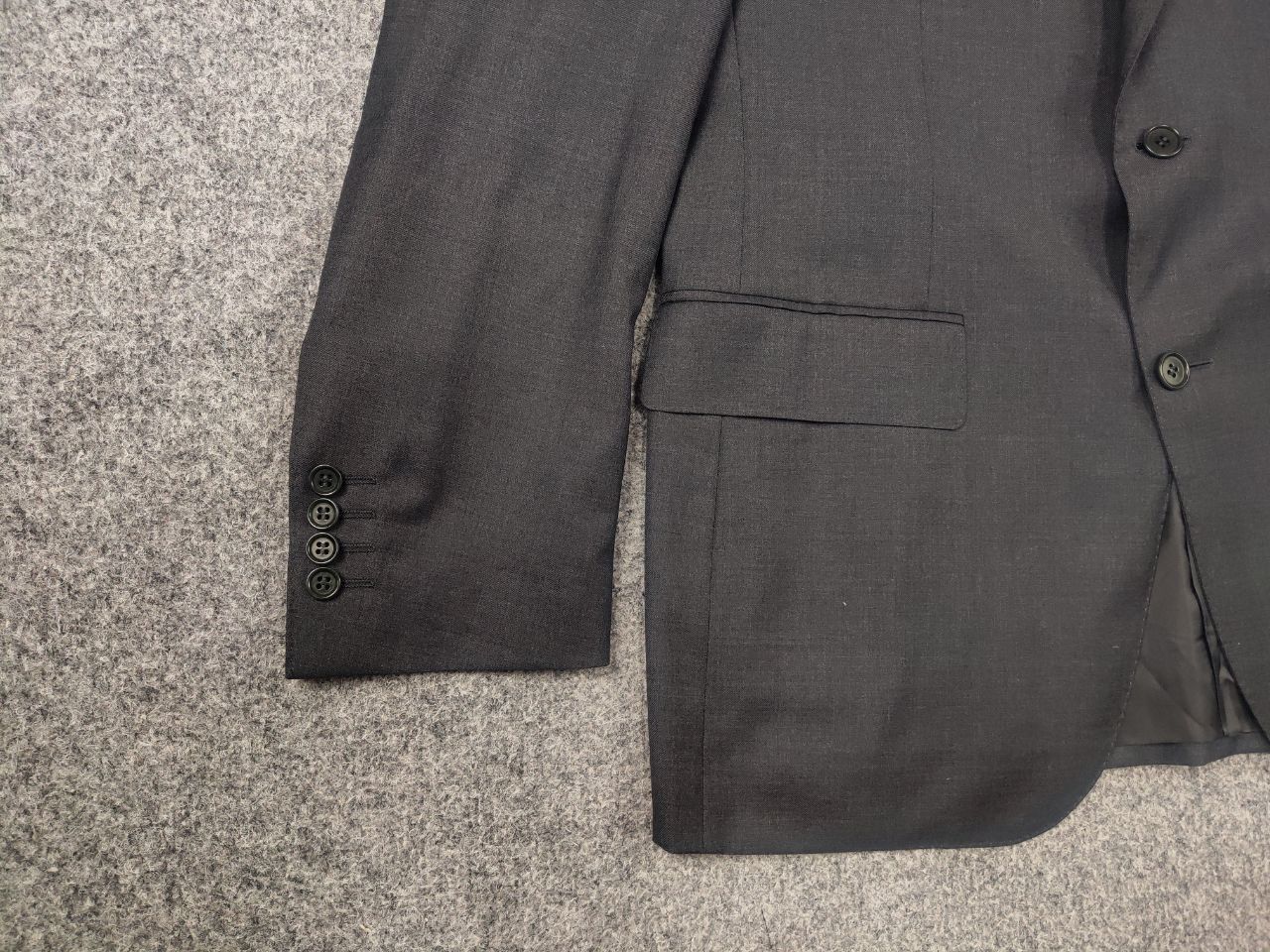 Canali Canali Italy Design 2 button Business Classic Suit Gray wool Size 50R - 5 Thumbnail