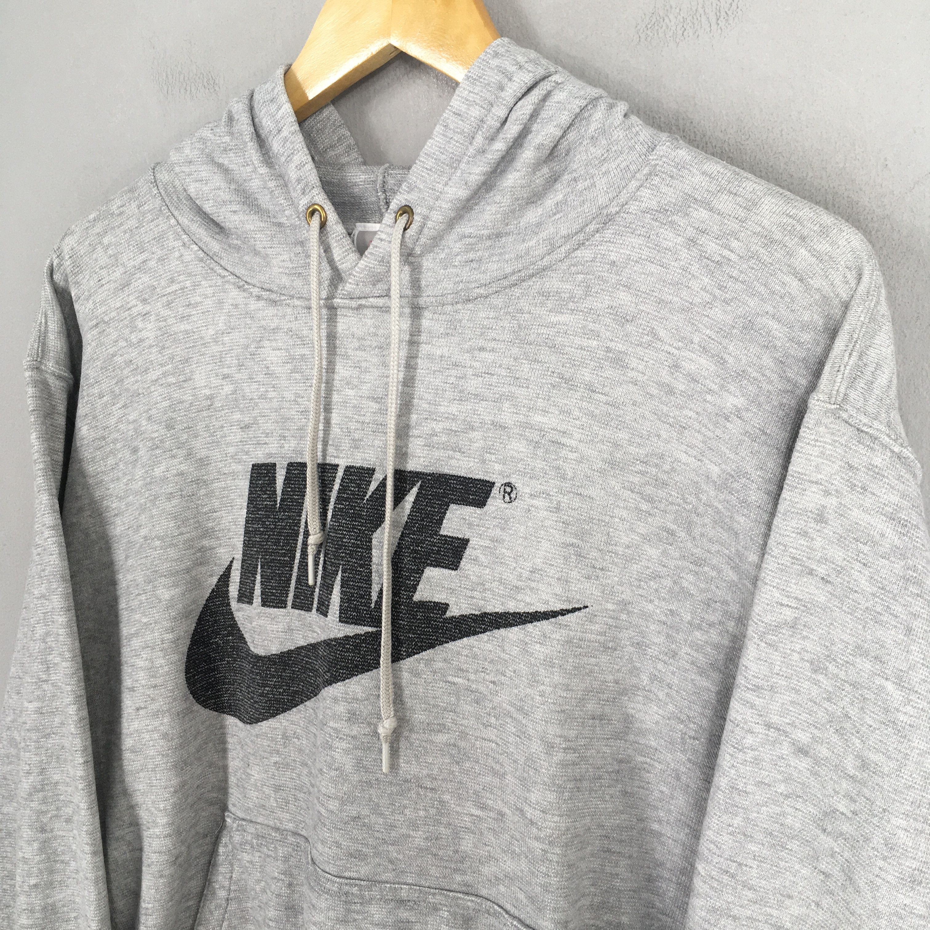 Nike × Vintage Vintage 90s Nike Swoosh Pullover Hoodie Large Size US L / EU 52-54 / 3 - 3 Thumbnail
