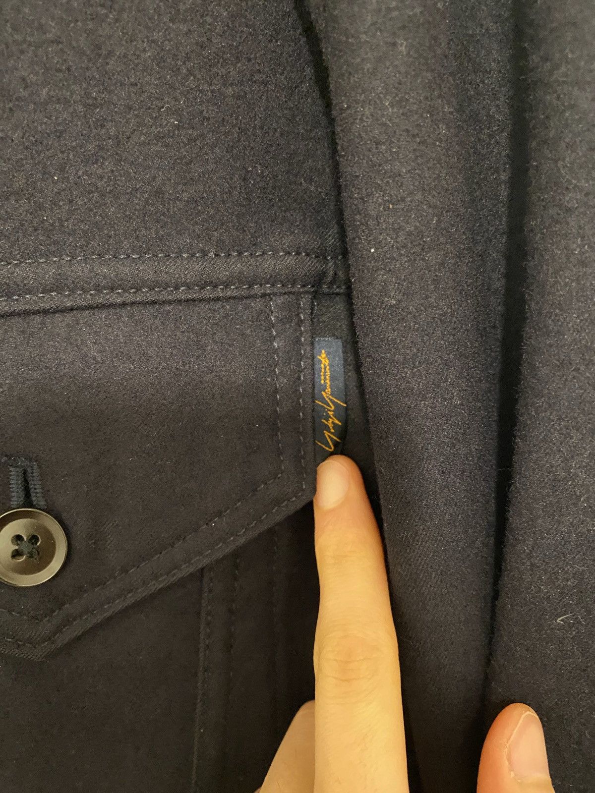 Yohji Yamamoto 01aw navy wool trucker yohji tab jacket Size US M / EU 48-50 / 2 - 5 Thumbnail