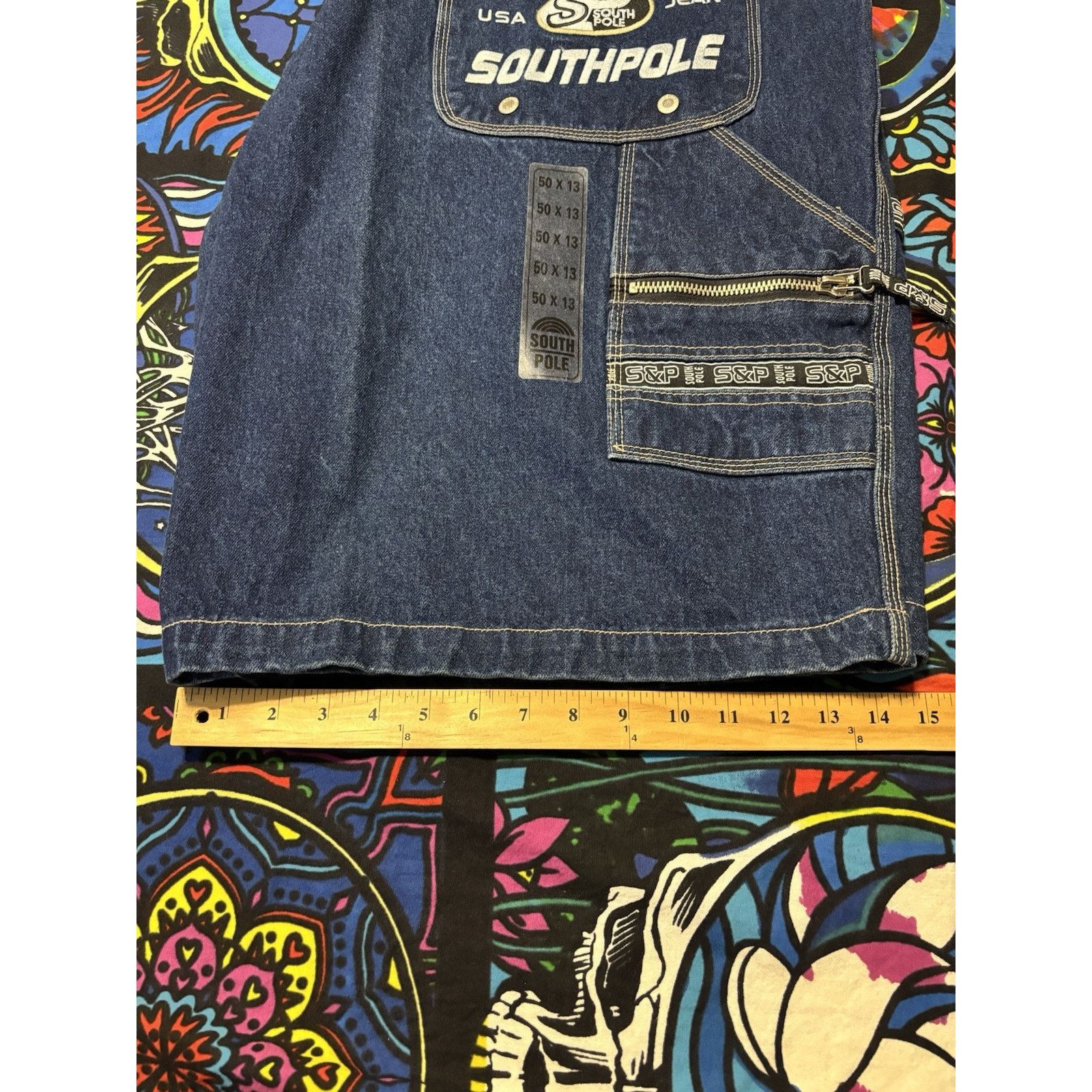 Other Vintage y2k southpole denim NWT 50 x 13 jorts shorts Size US 28 / EU 44 - 5 Thumbnail