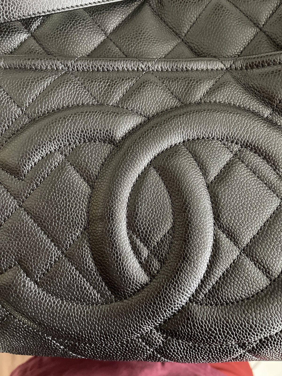 Chanel CHANEL CC GHW Tote Bag Chain Calfskin Leather 672927 Black Size ONE SIZE - 10 Thumbnail
