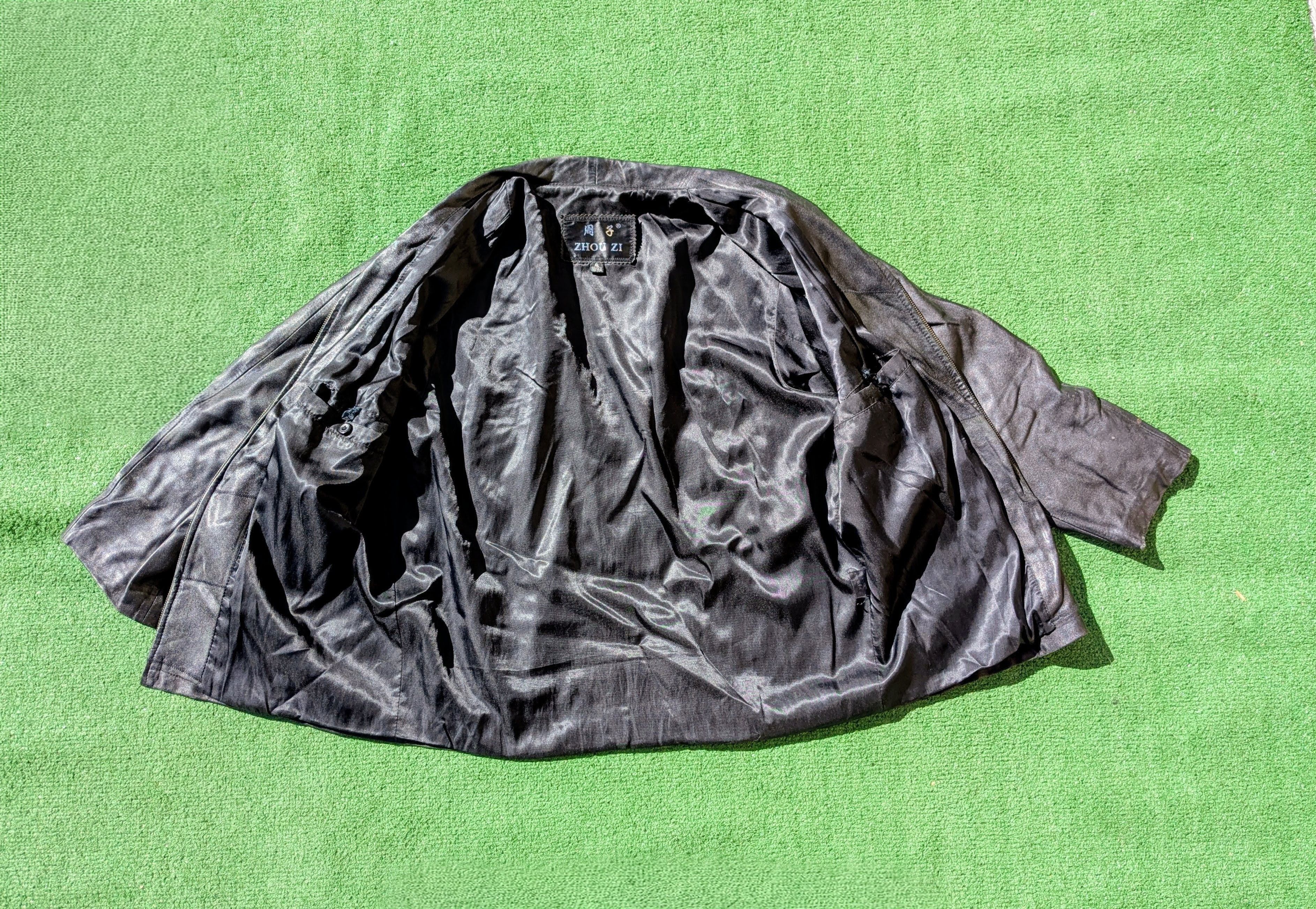 Other Vintage Zhou Zi Zip-Up Leather Racer Bomber Jacket Coat Size US M / EU 48-50 / 2 - 7 Thumbnail