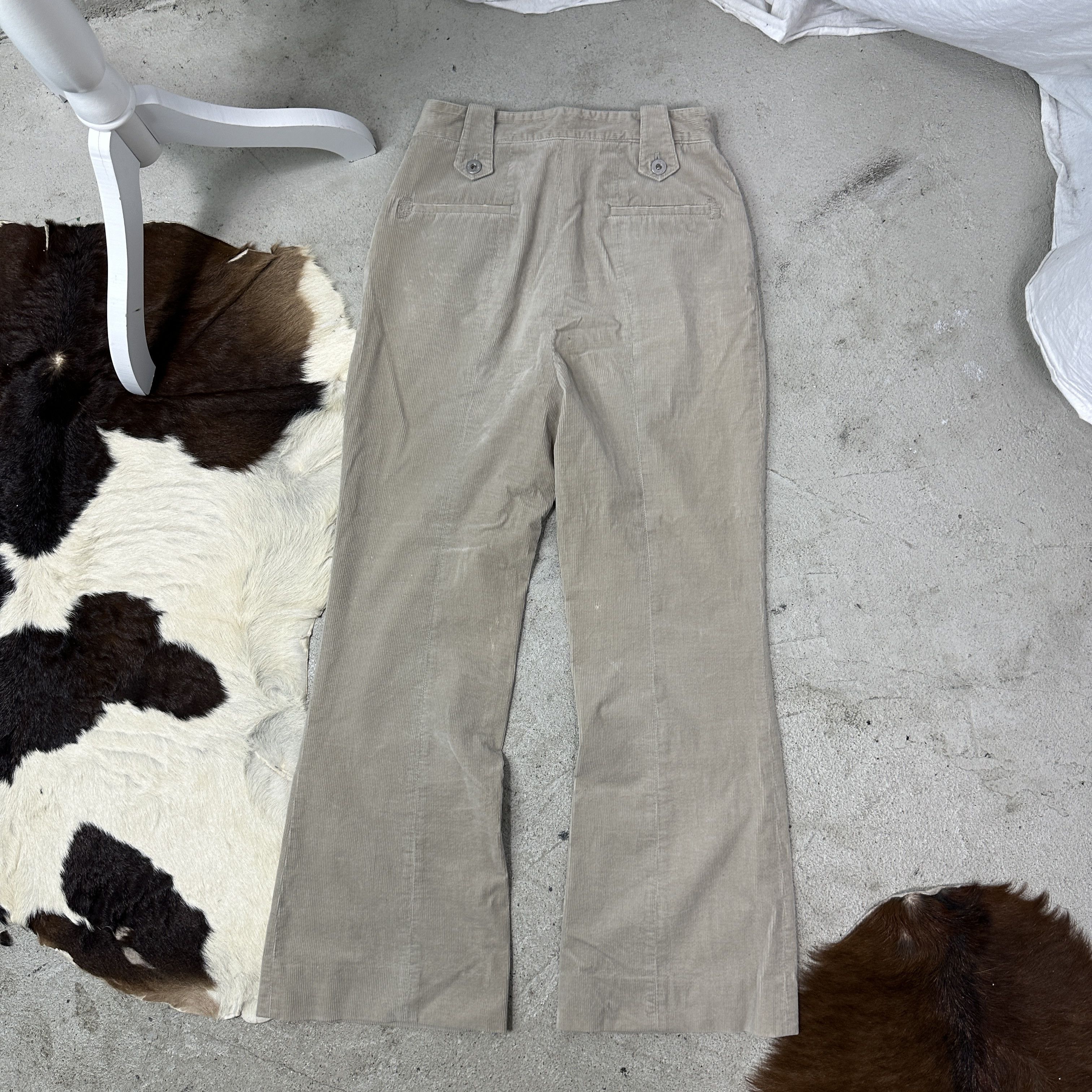 Miu Miu Vintage High Waisted Laced Corduroy Miu Miu Pants 00s Size 25" / US 0 / IT 36 - 6 Thumbnail