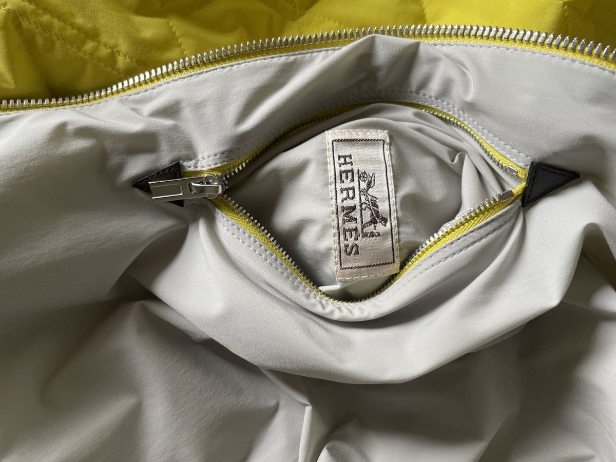 Hermes HERMES REVERSIBLE BOMBER GREY YELLOW POLYESTER PADDED QUILT Size US L / EU 52-54 / 3 - 10 Thumbnail