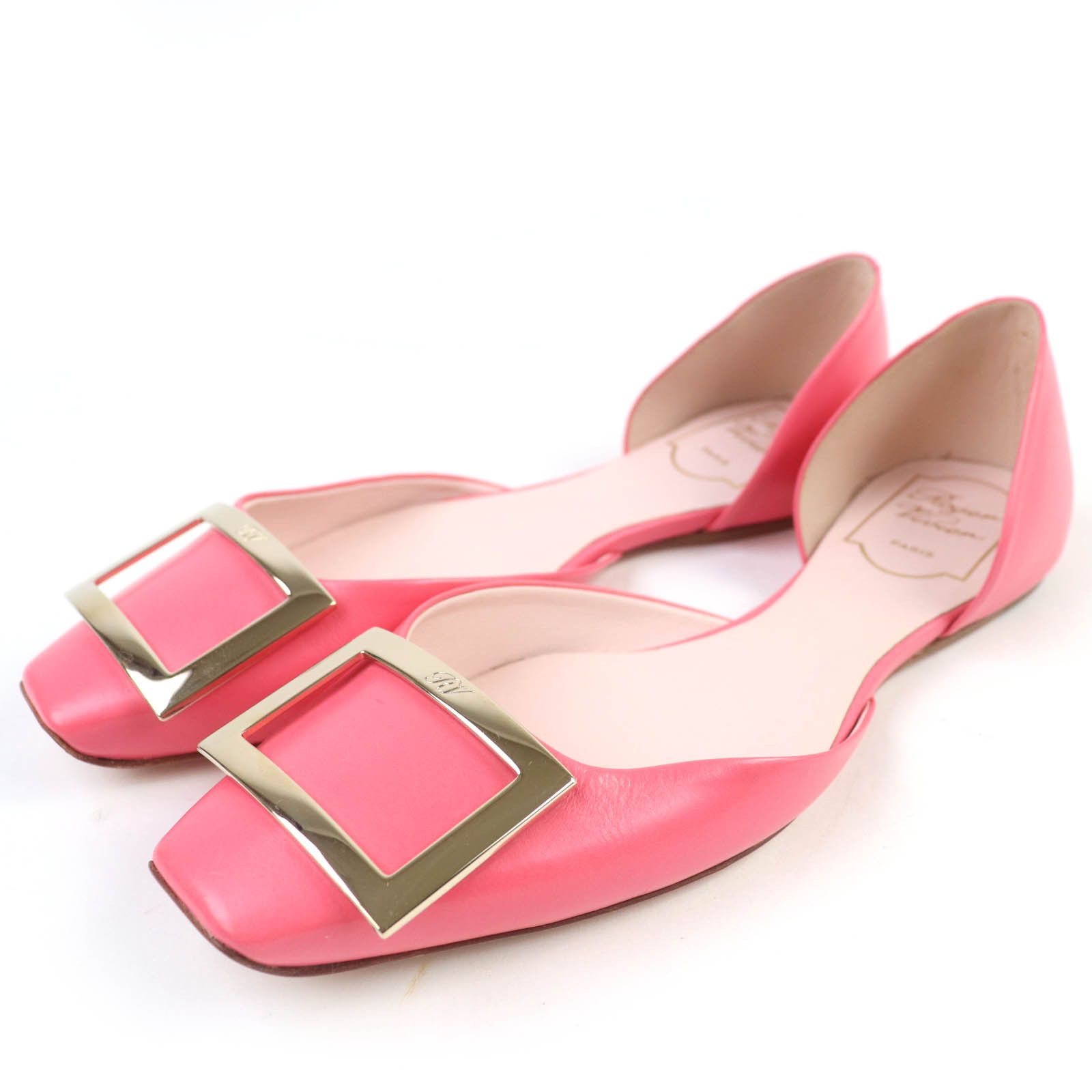 Roger Vivier Roger Vivier Roger Vivier Trumpet Ballerina Flat Leather Pumps Leather Shoes DUTY FREE for USA Size ONE SIZE - 1 Thumbnail