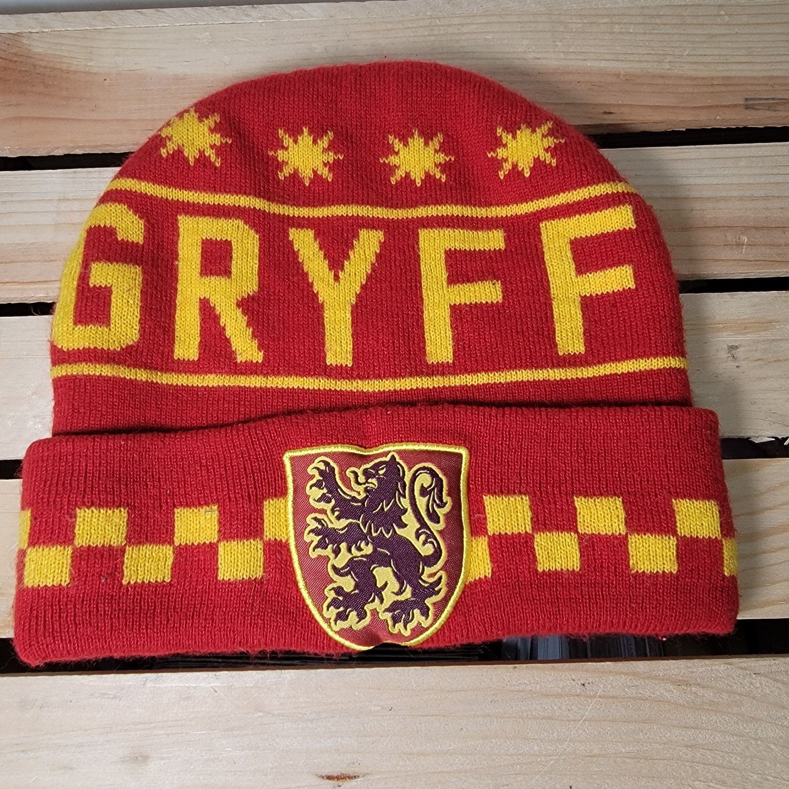 Other Harry Potter Red & Yellow Gryffindor Knit Beanie Size ONE SIZE - 1 Thumbnail