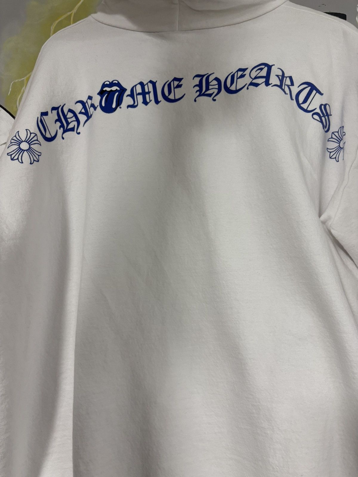 Chrome Hearts × The Rolling Stones Chrome Hearts Rolling Stone Hoodie White Size US XL / EU 56 / 4 - 3 Thumbnail