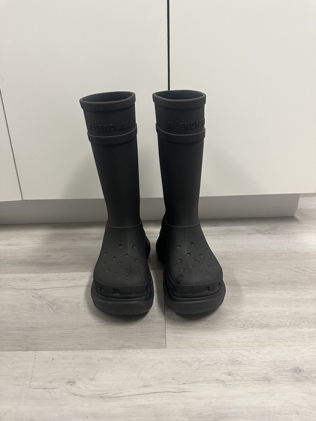 Balenciaga Balenciaga x Croc Boots (Black) Size US 9 / EU 42 - 8 Thumbnail