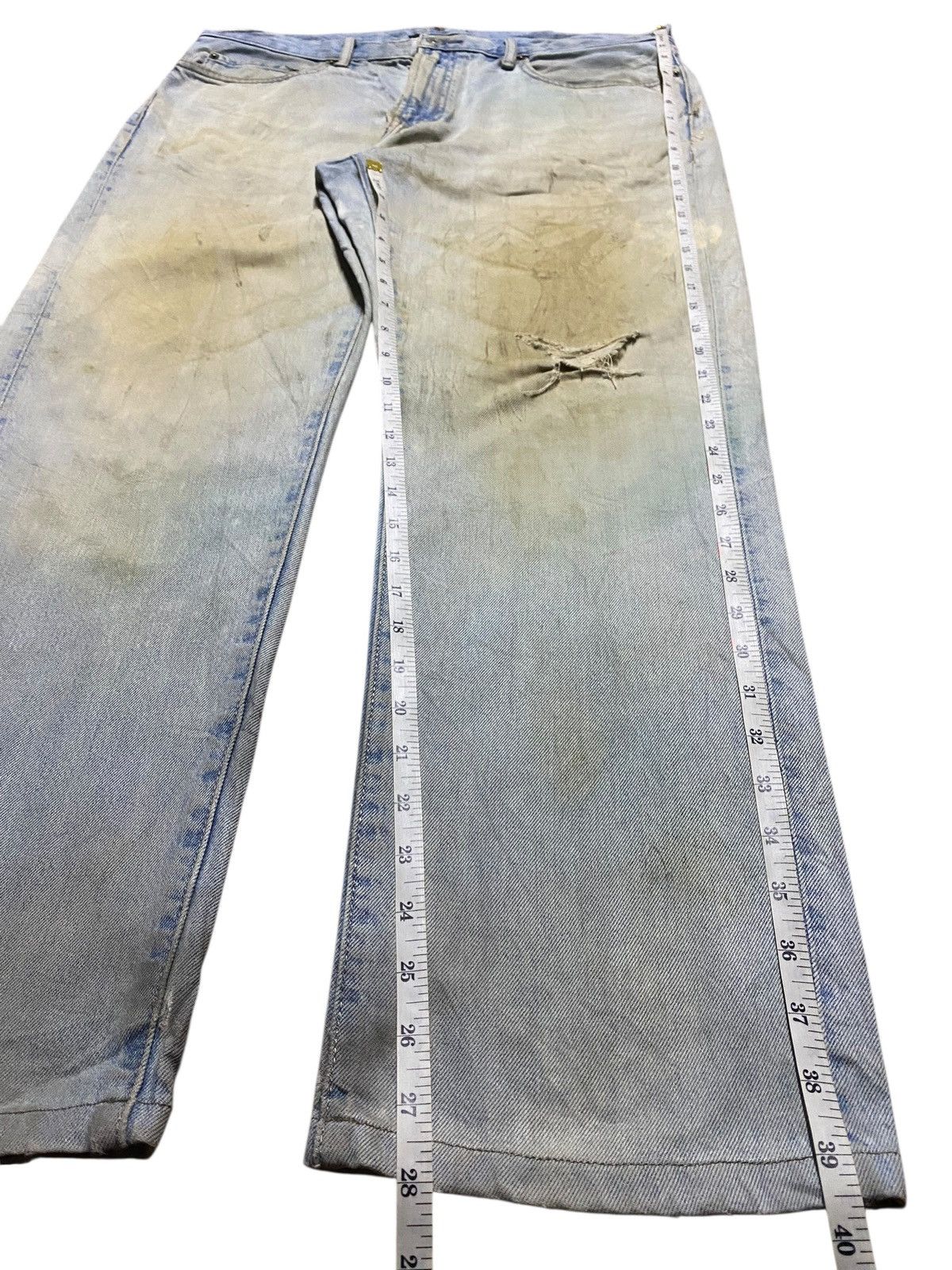 Japanese Brand Vintage Japanese Brand Uniqlo Crazy Mud Wash Distressed Jean Size US 36 / EU 52 - 15 Thumbnail