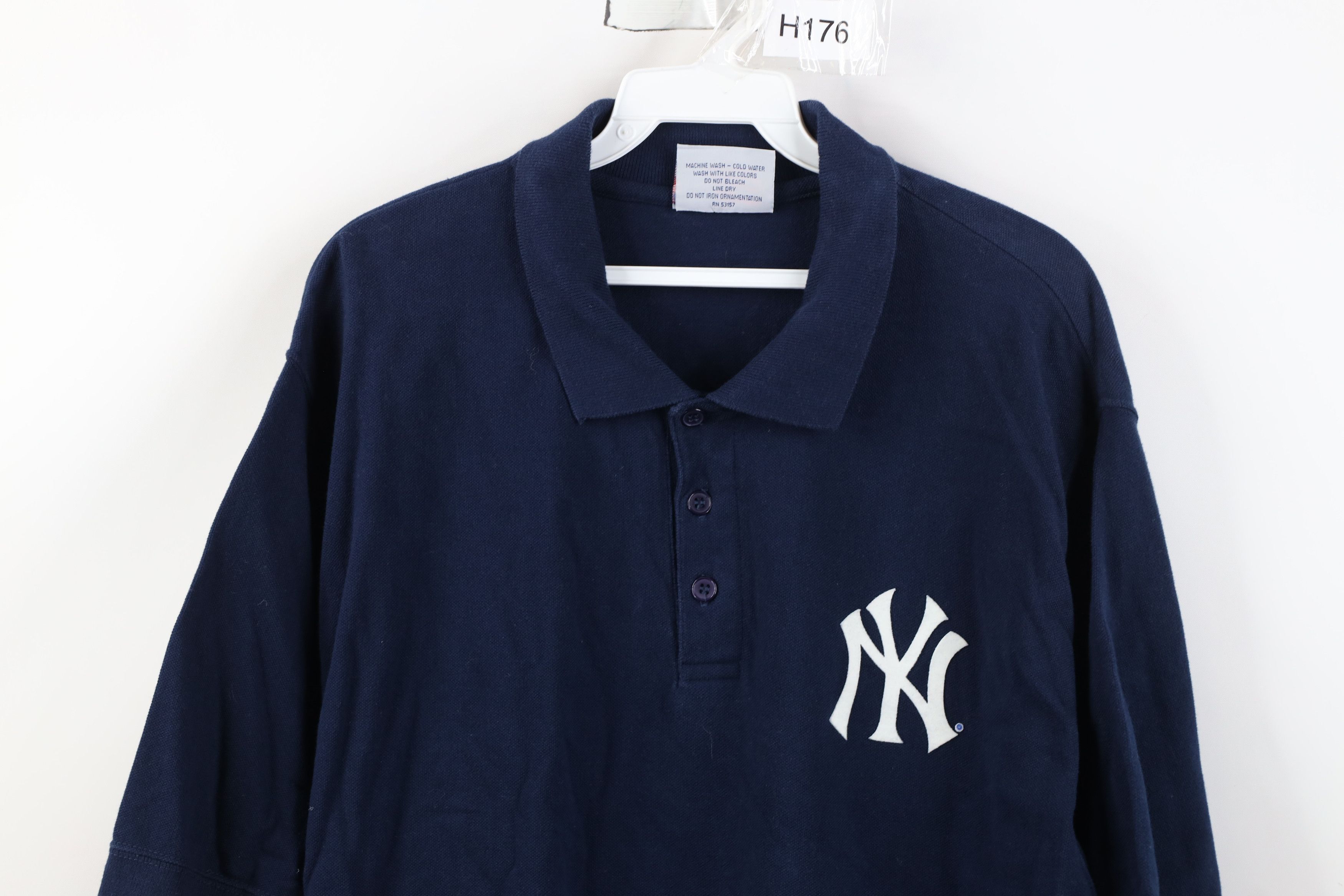 Majestic Vintage 90s Majestic Fit New York Yankees Baseball Golf Polo Size US M / EU 48-50 / 2 - 2 Thumbnail