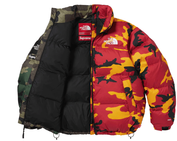 Supreme Supreme The North Face Split Nuptse Jacket Camo XL | Grailed