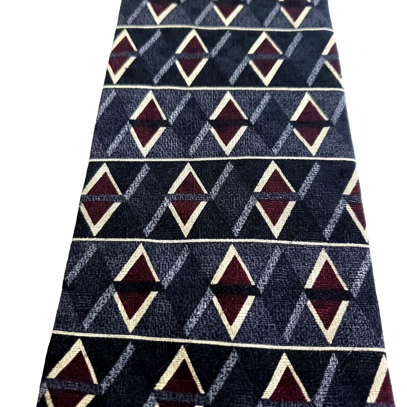 Haggar Haggar Silk Tie Print Gray Wide Size ONE SIZE - 2 Thumbnail
