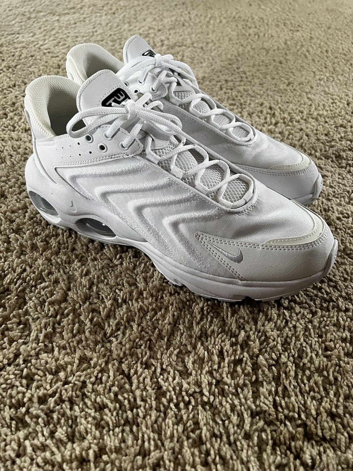 image of Nike Air Max Tw Triple White Shoes, Men's (Size 11)