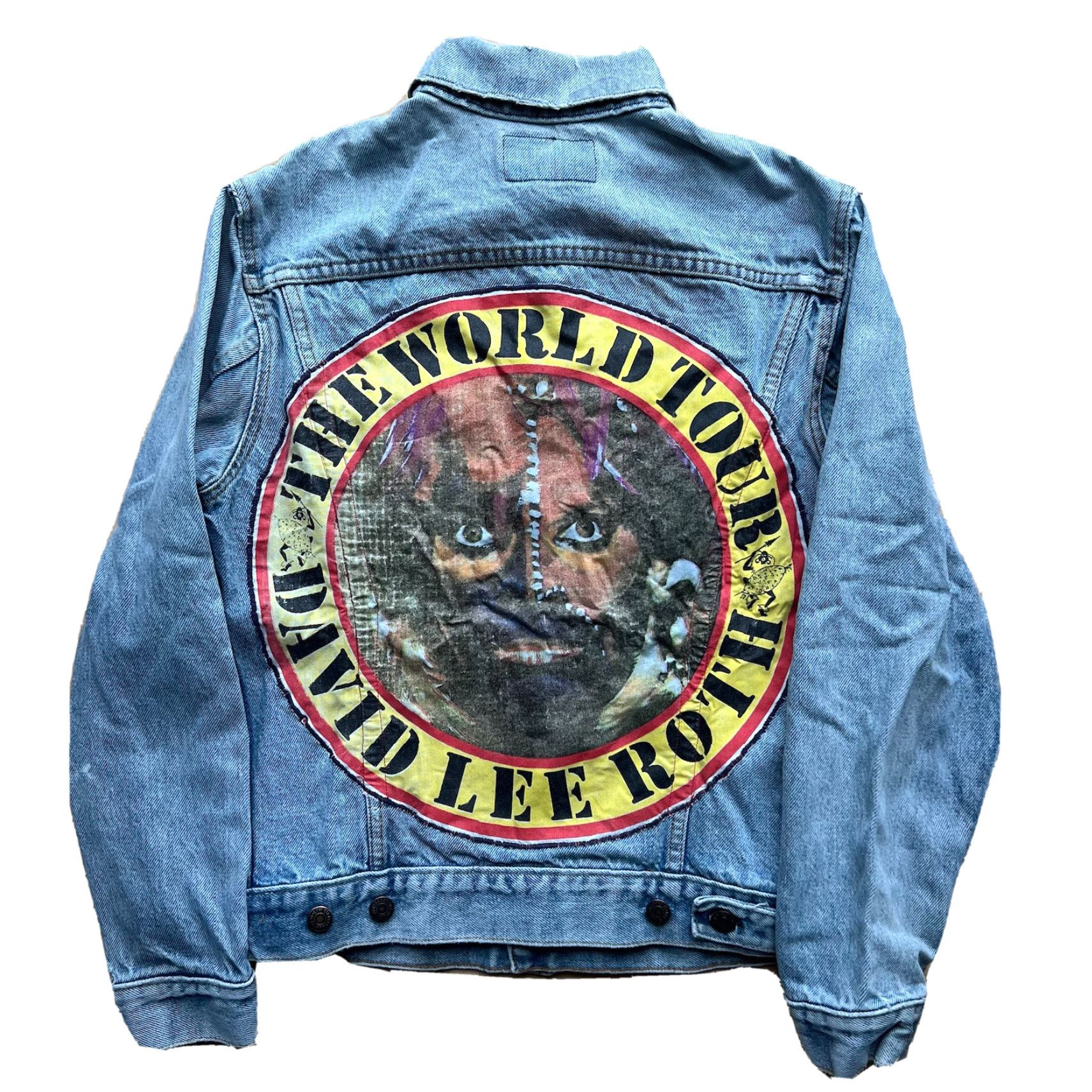 Levi's Vintage Levi's Jacket Blue S 80s David Lee Roth World Tour Eat em Smile Grunge Overcoat Denim Cotton Button Size US S / EU 44-46 / 1 - 2 Thumbnail
