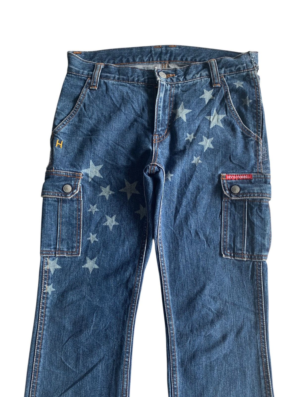 Kapital RARE💥HYSTERIC GLAMOUR STAR FLARED REPAIRED DISTRESSED DENIM Size US 30 / EU 46 - 5 Thumbnail