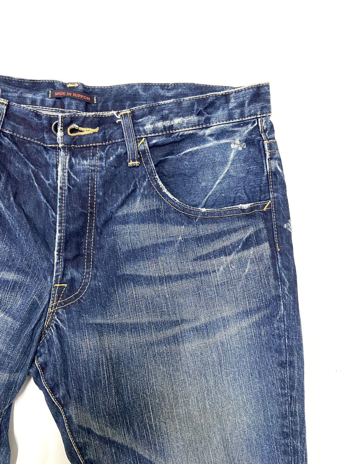 Japanese Brand BLUE WAY DISTRESSED JEANS Size US 34 / EU 50 - 13 Thumbnail