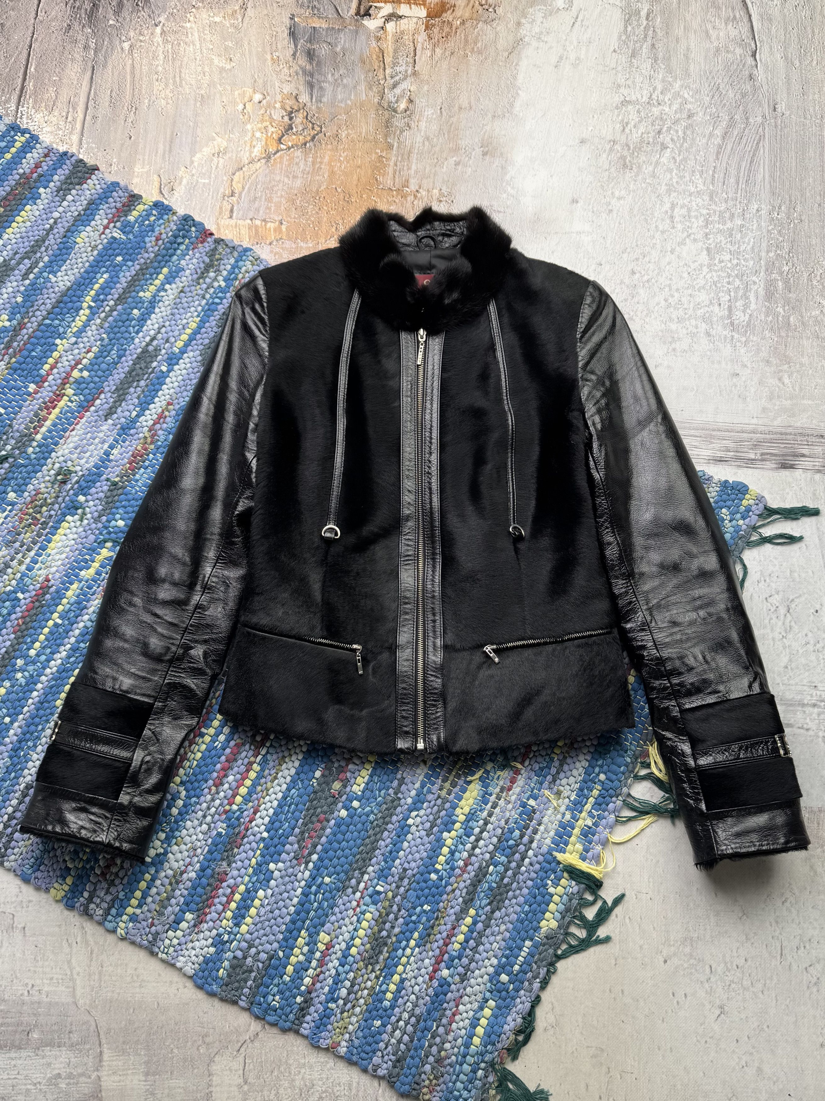 Vintage Vintage Cropped Real Fur/Leather Jacket A648D15(498) Size S / US 4 / IT 40 - 1 Thumbnail