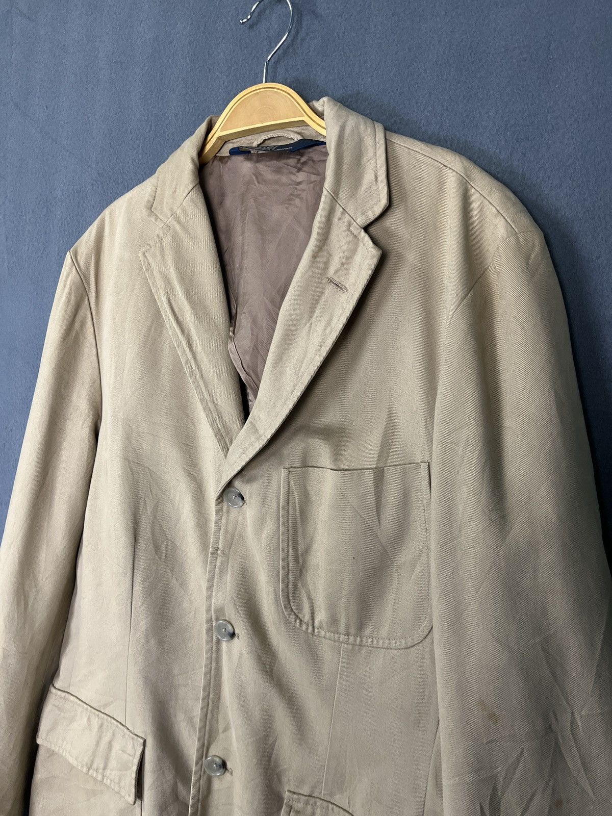 Polo Ralph Lauren × Vintage Polo By Ralph Lauren Beige Blazer Jacket Sport Coat Size 40R - 7 Thumbnail