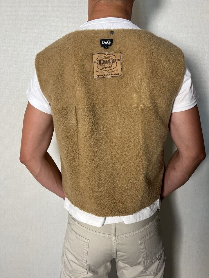 Dolce & Gabbana Dolce&Gabbana Cardigan Lining Lamb Fur Brown Size M Size US M / EU 48-50 / 2 - 8 Thumbnail