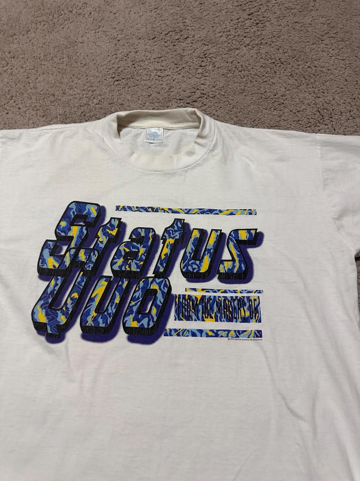 Fruit Of The Loom Status Quo Vintage T-Shirt - From The Makers Of -1995 Size US L / EU 52-54 / 3 - 3 Thumbnail