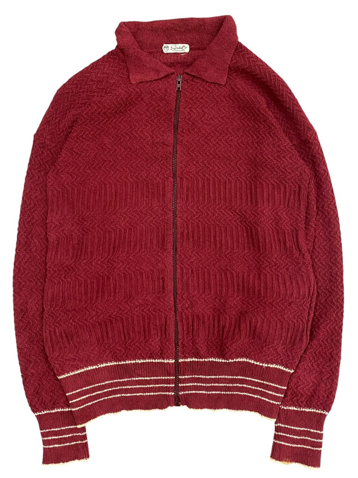 SCABAL Vintage Italian Knit Zip-Up Sweater by Scabal - Made Italy Size US S / EU 44-46 / 1 - 1 Thumbnail