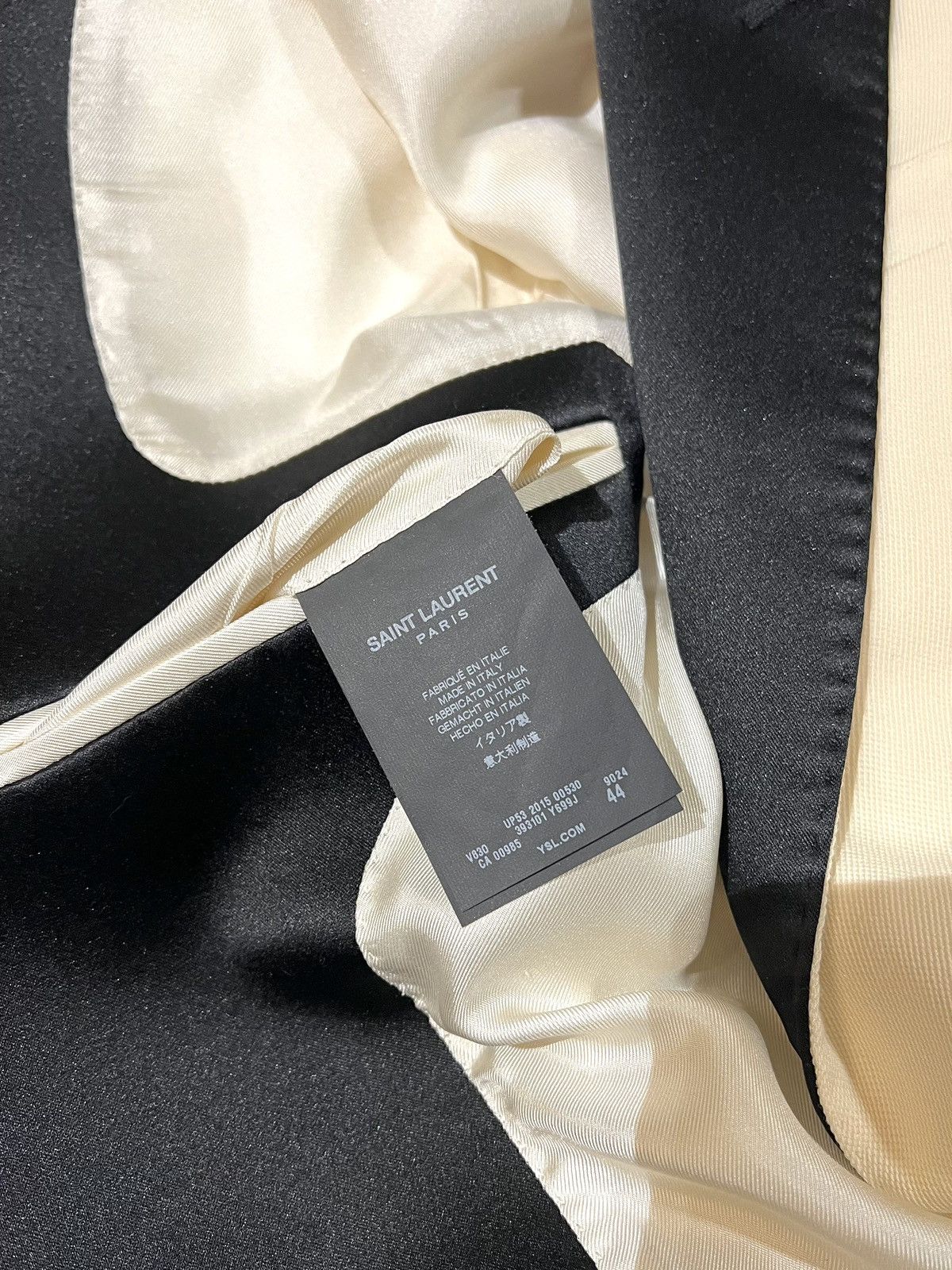 Hedi Slimane × Saint Laurent Paris 15FW Peaked Lapel White Blazer sz44 Size 44S - 5 Thumbnail